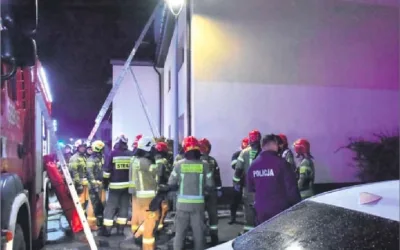 Pożar w domu komunalnym