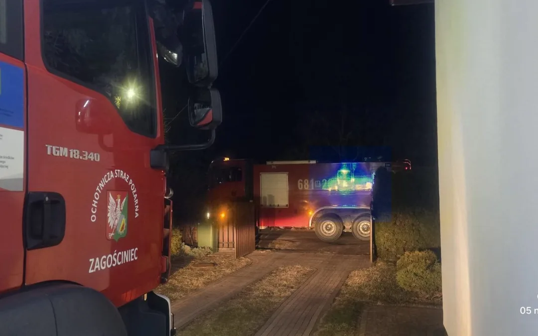 Lipinki – Pożar samochodu osobowego