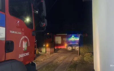 Lipinki – Pożar samochodu osobowego