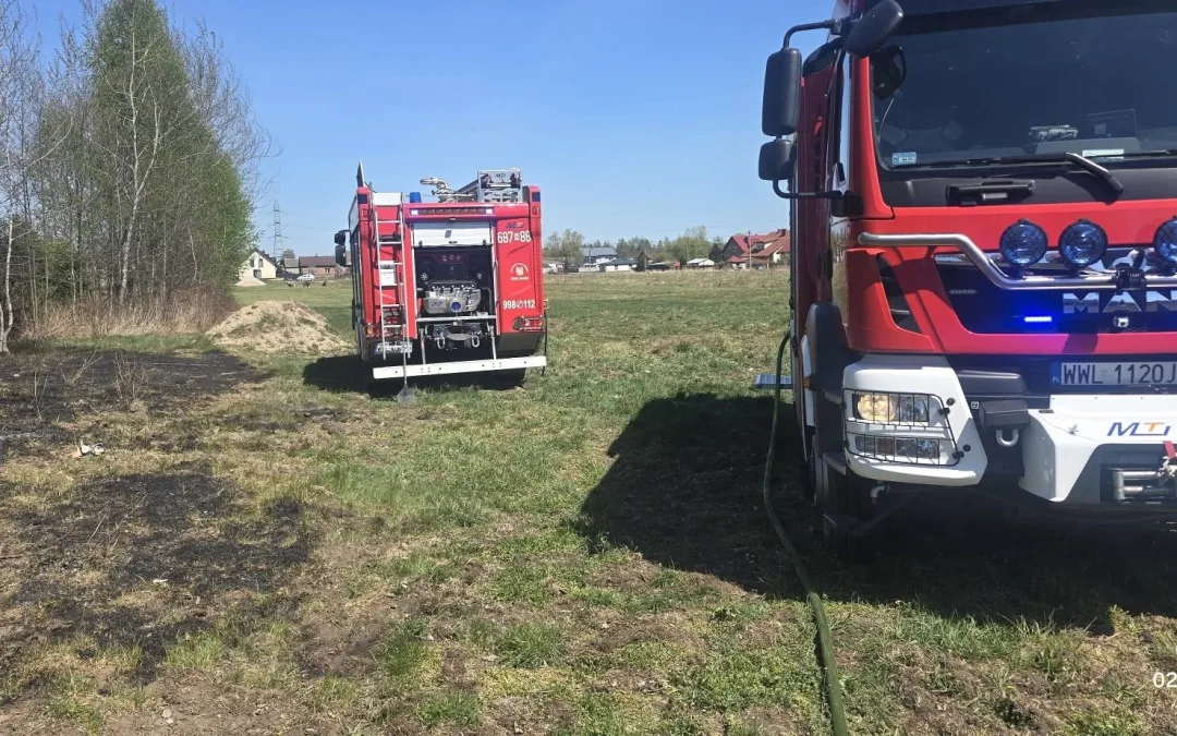 Pożar nieużytków rolnych – Stare Grabie