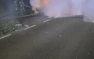 Pożar samochodu elektrycznego