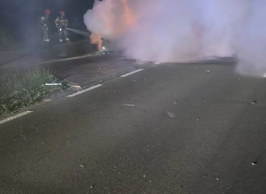 Pożar samochodu elektrycznego